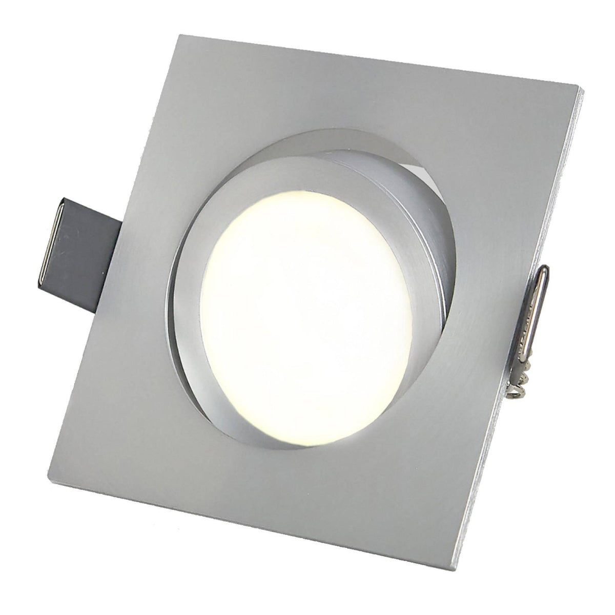 LED Einbaustrahler GU10 12 Volt 5-7 Watt rund eckig schwenkbar Einbauspot 70mm