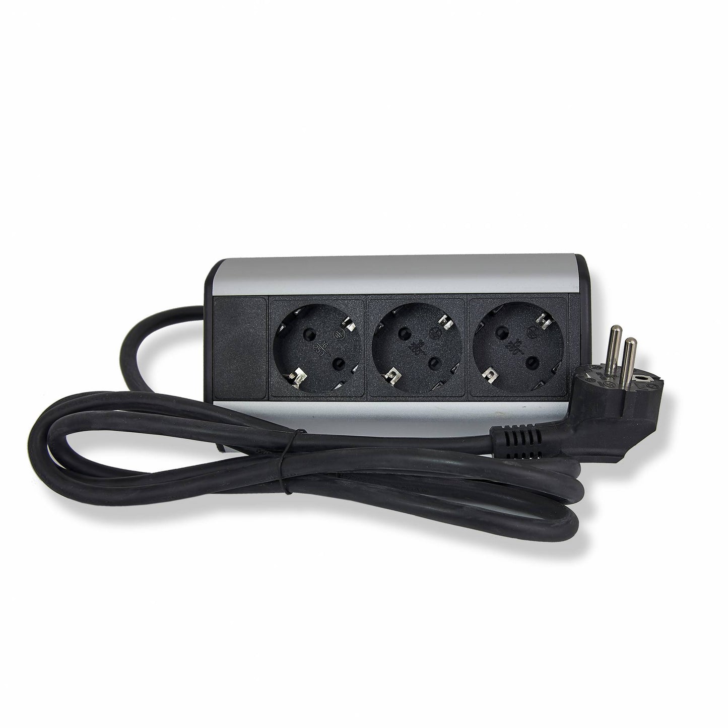 Steckdose Tischsteckdose Küche Büro Aluminium Steckdosenelement