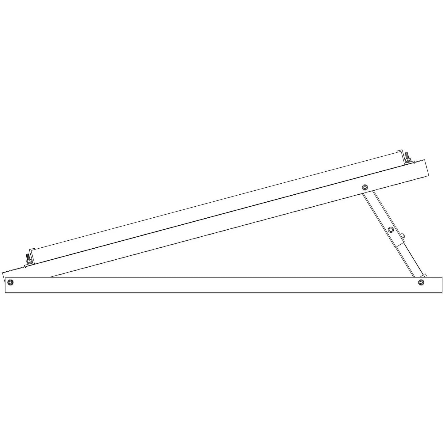 Flachdachhalterung Aluminium-Montagesystem für Solarpanels 30–35 mm – Neigbar 15–30° – Balkonkraftwerk Halterung inkl. Zubehör