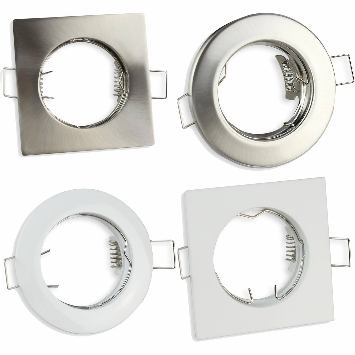 LED Einbaustrahler MR16 12V, rund/eckig, 5–7W, 58–65 mm