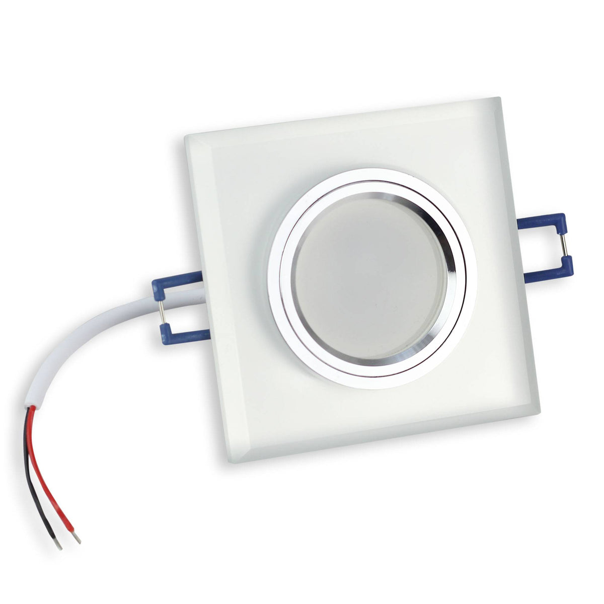 Einbaurahmen GU10 MR16 Glas Rahmen Einbaustrahler 75mm Einbau-Spot LED Halogen