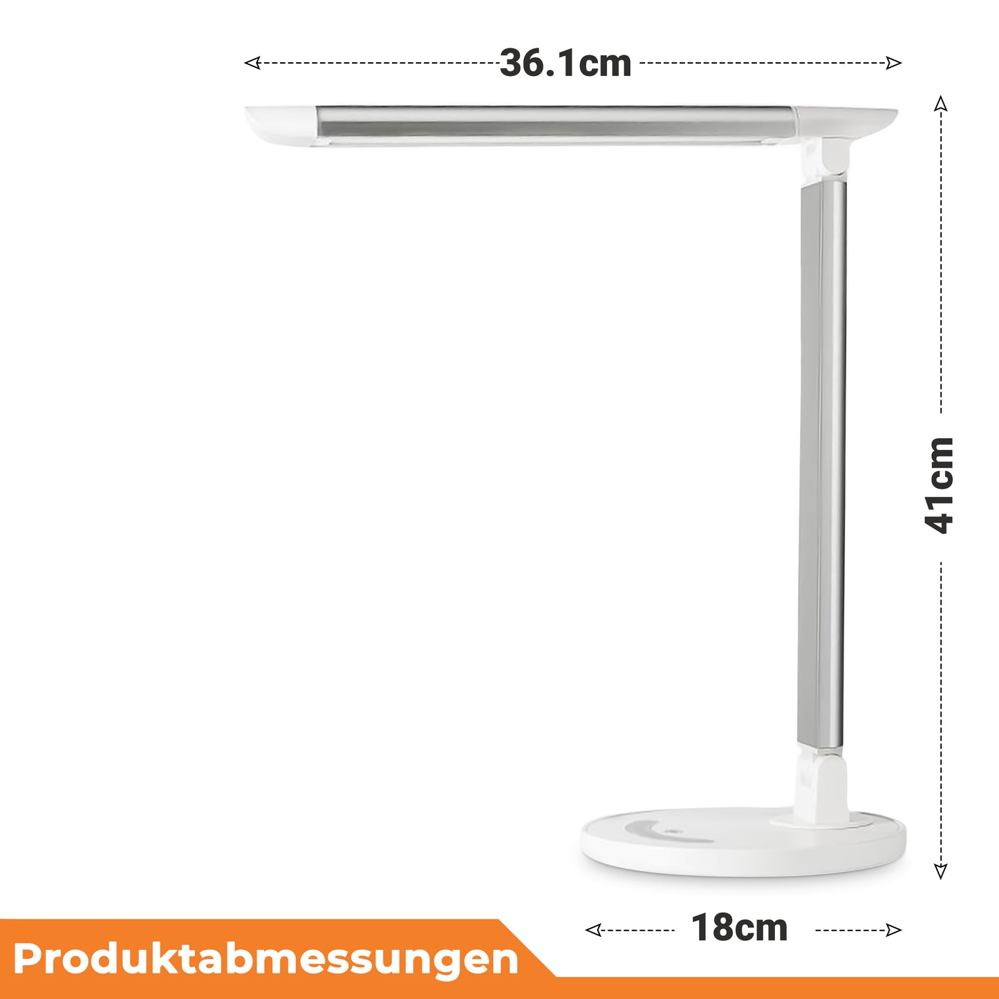 LED Tischleuchte weiß dimmbar mit USB Schreibtischlampe Büroleuchte 3Lichtfarben