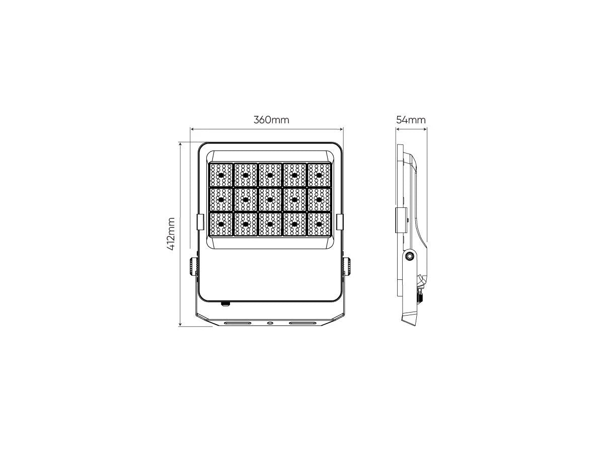 200 Watt LED-Fluter, Industrie-LED-Fluter (4000K, 28000lm, IP66) für Produktion, Parkplätze & Co.