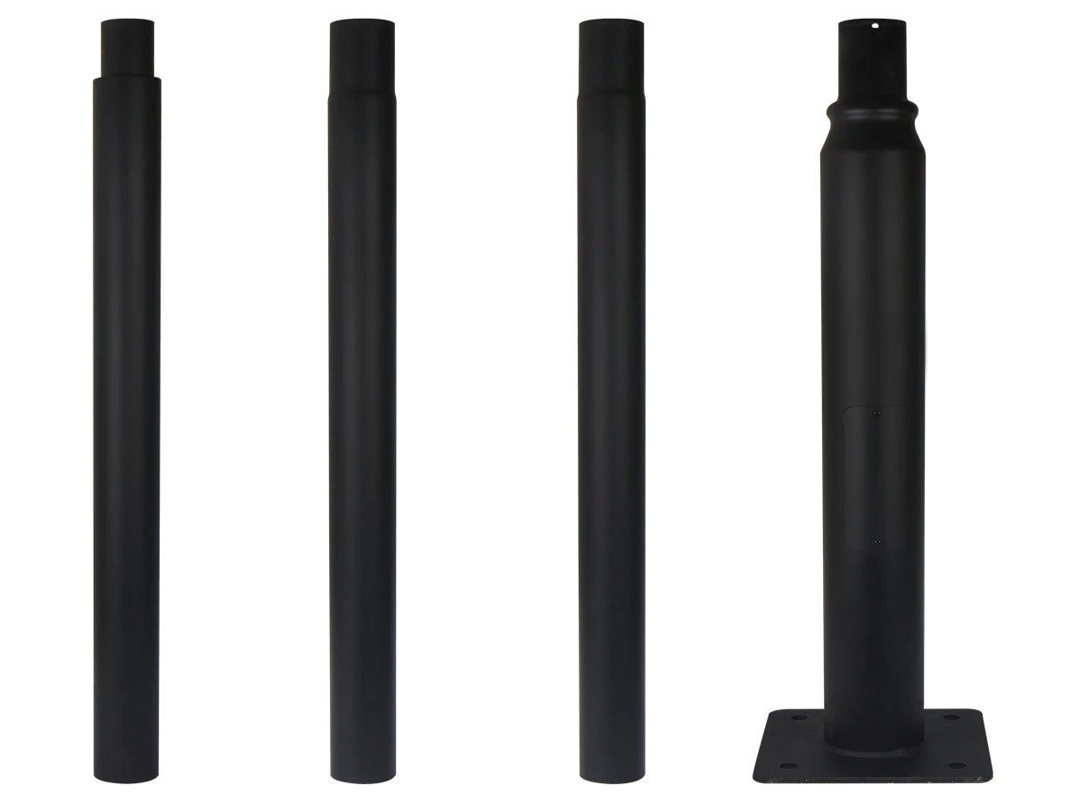 Straßenleuchte Lichtmast Schwarz – Höhenverstellbar 2–4m, wetterfest & stabil