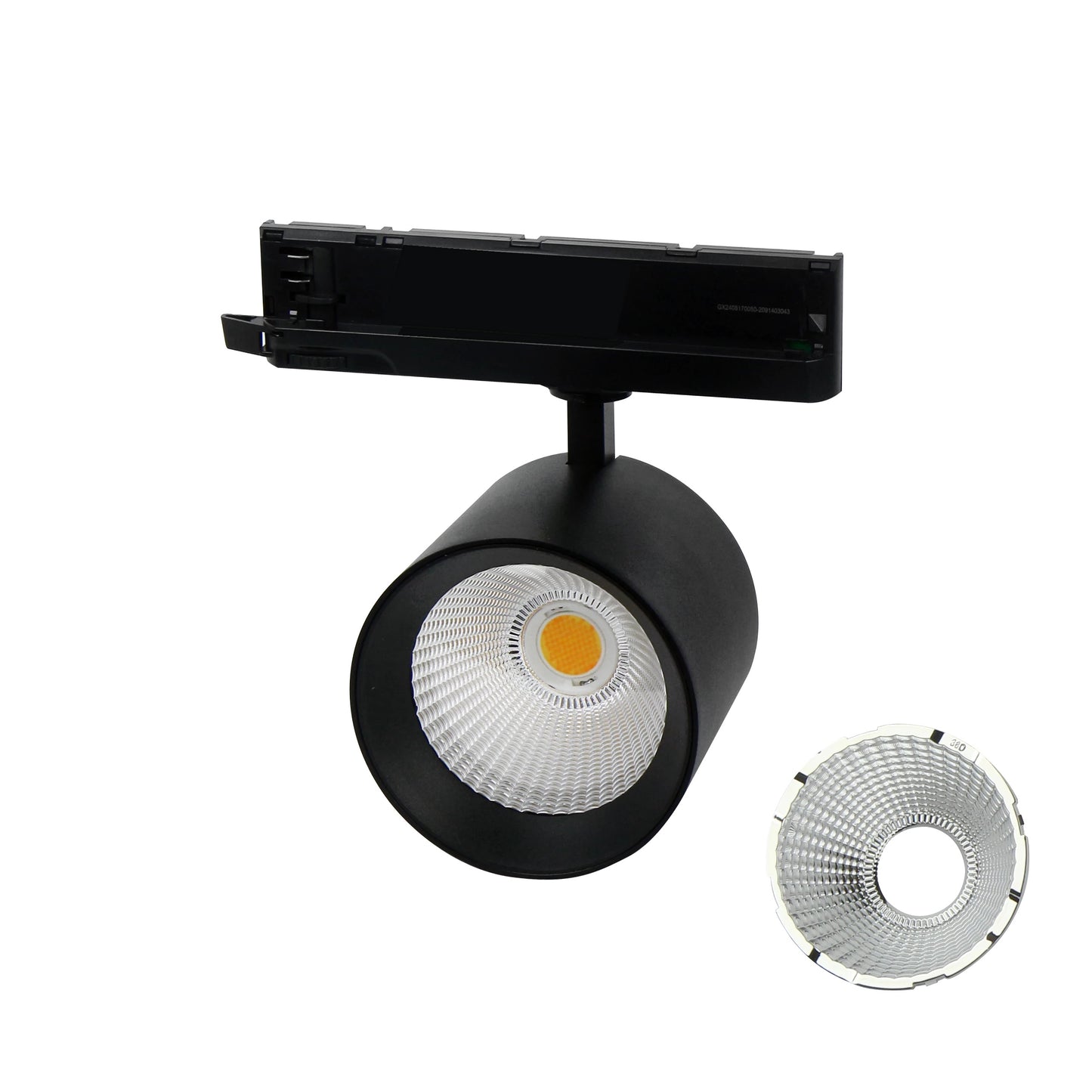 LED 3-Phasen Stromschienenstrahler Schwarz 12-42W 3200lm CCT 3000K/4000K/6000K 36°/60°