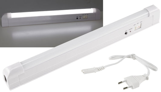 Trano LED Notleuchte 2W SlimLine, 30 SMD, 200lm, 6000K, Akku 3,7V/1200mAh, 5h Leuchtdauer, 230V, 30x2x3cm, Wand/Decke