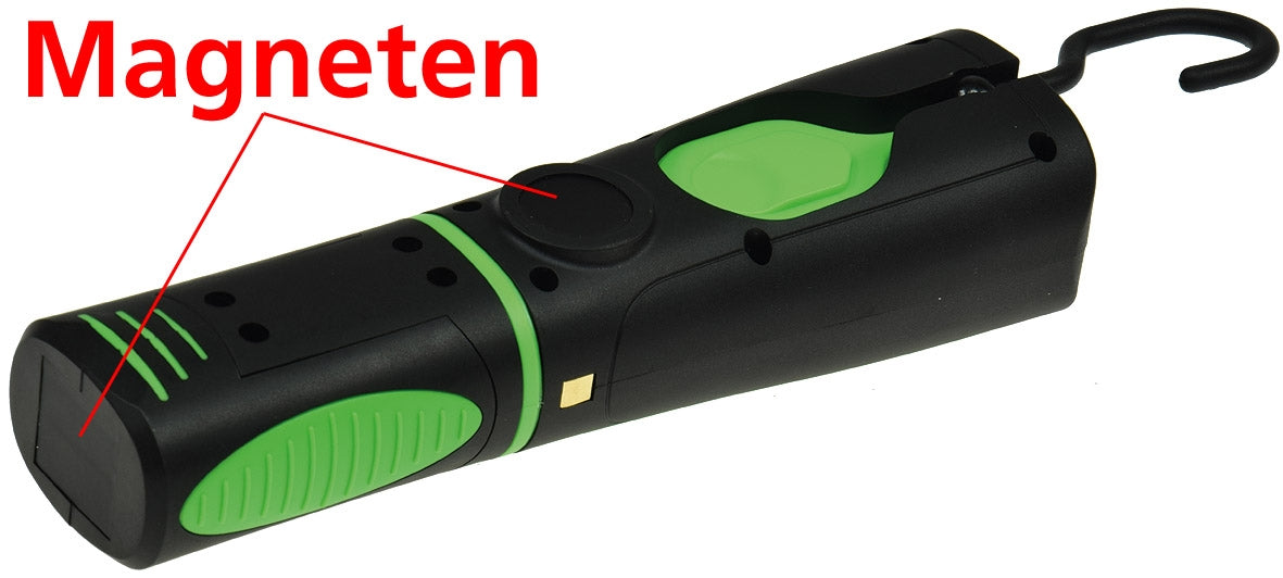 Trano LED Arbeitsleuchte 3W 250lm IP44 mit Akku, Ladeschale, Magnethalter – COB-LED, 4500K, 2200mAh
