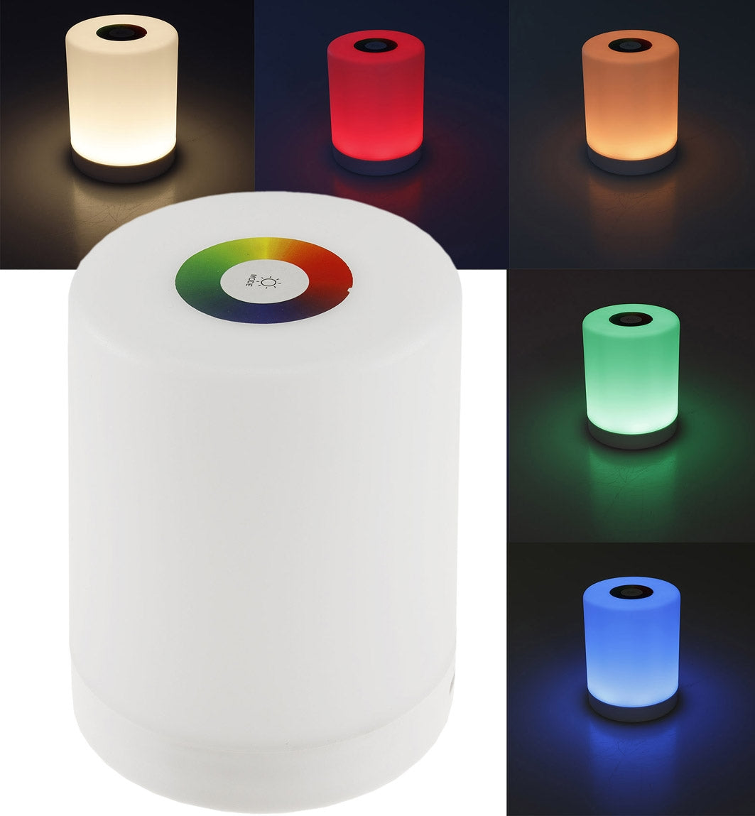 LED Akku-Tischleuchte mit Touch-Funktion Höhe 113mm, Warmweiß + RGB