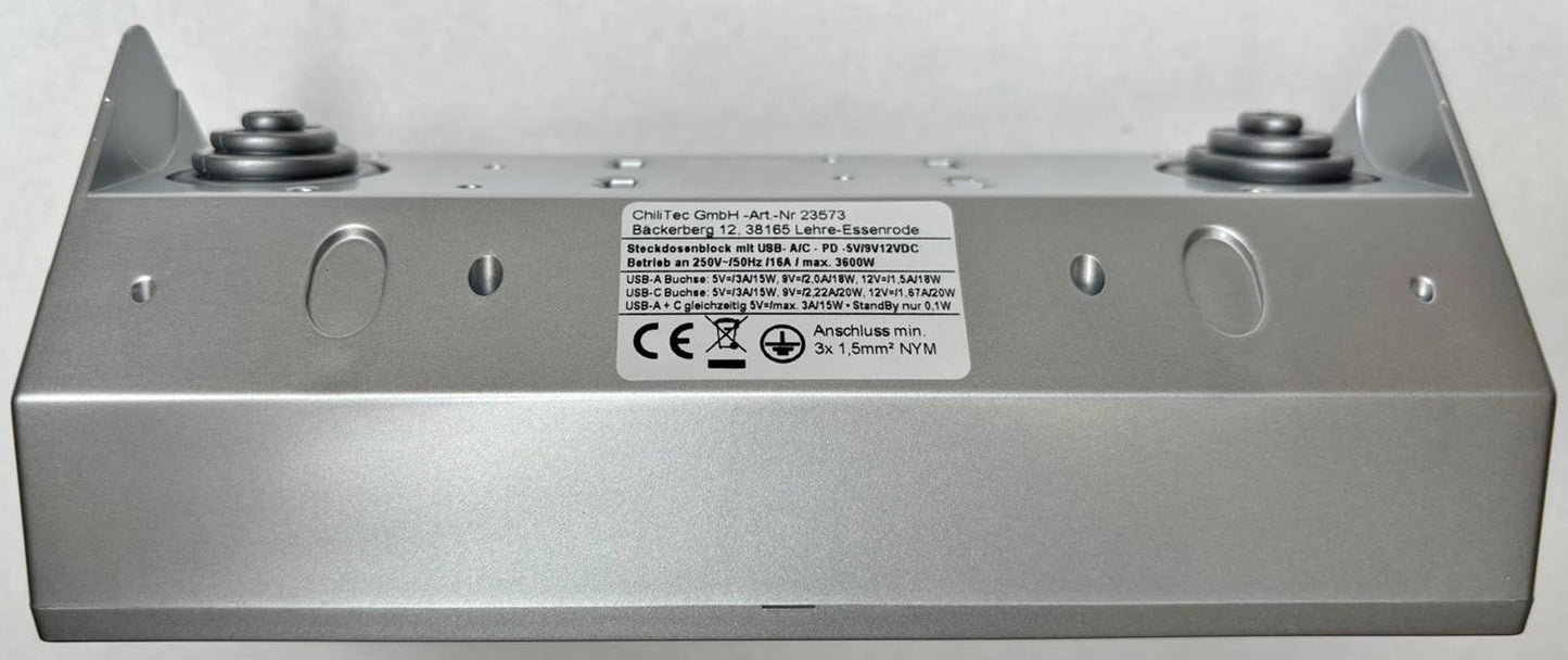 2-fach Steckdosenblock mit USB-A & USB-C – Praktische Stromversorgung in stilvollen Farben