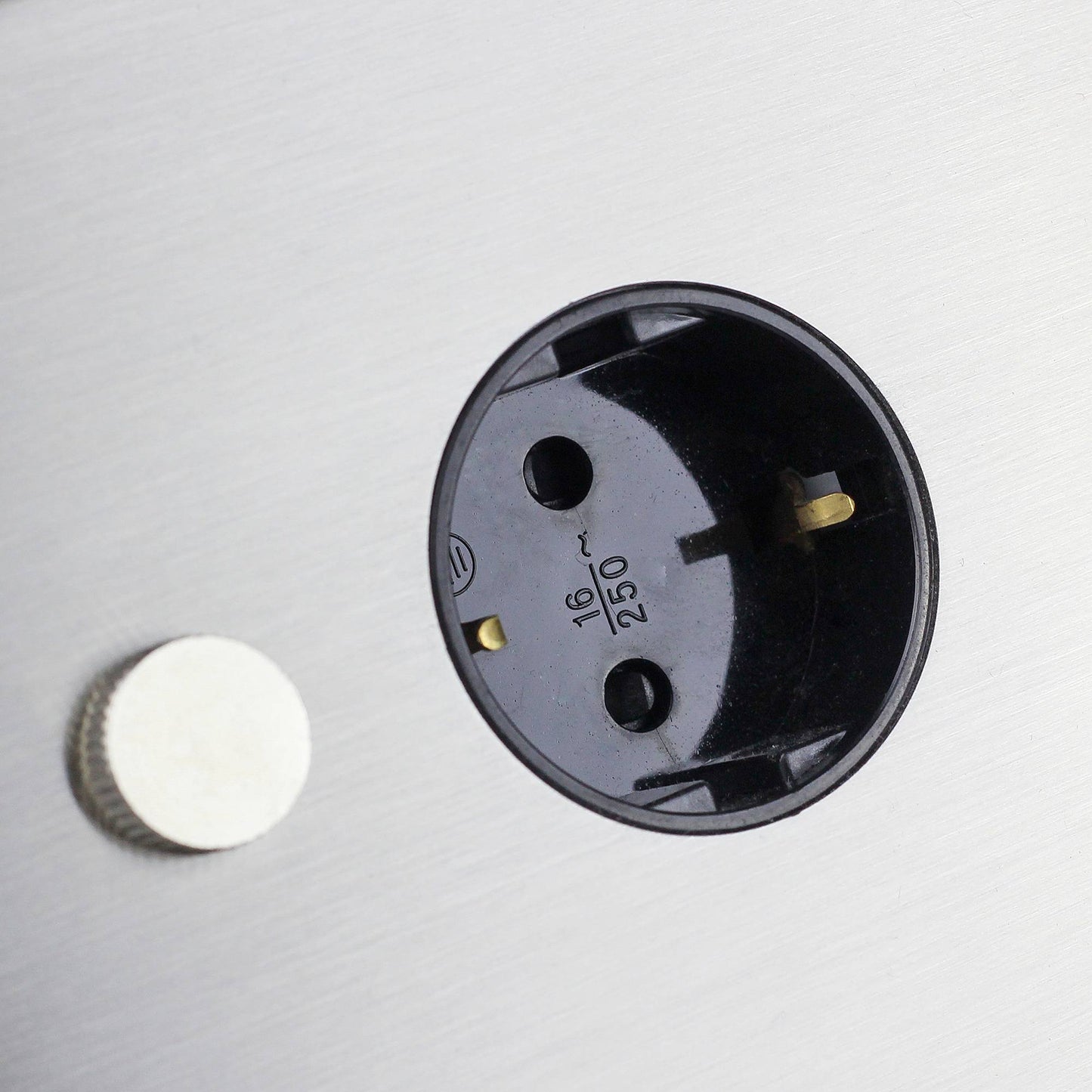 Steckdose für Küche 4er Edelstahl Ecksteckdose Steckdose Küchensteckdose