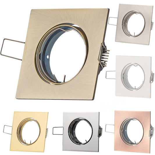 Einbaurahmen eckig schwenkbar GU10 MR16 Ø72-75mm Bohrloch Gehäuse Einbauleuchte