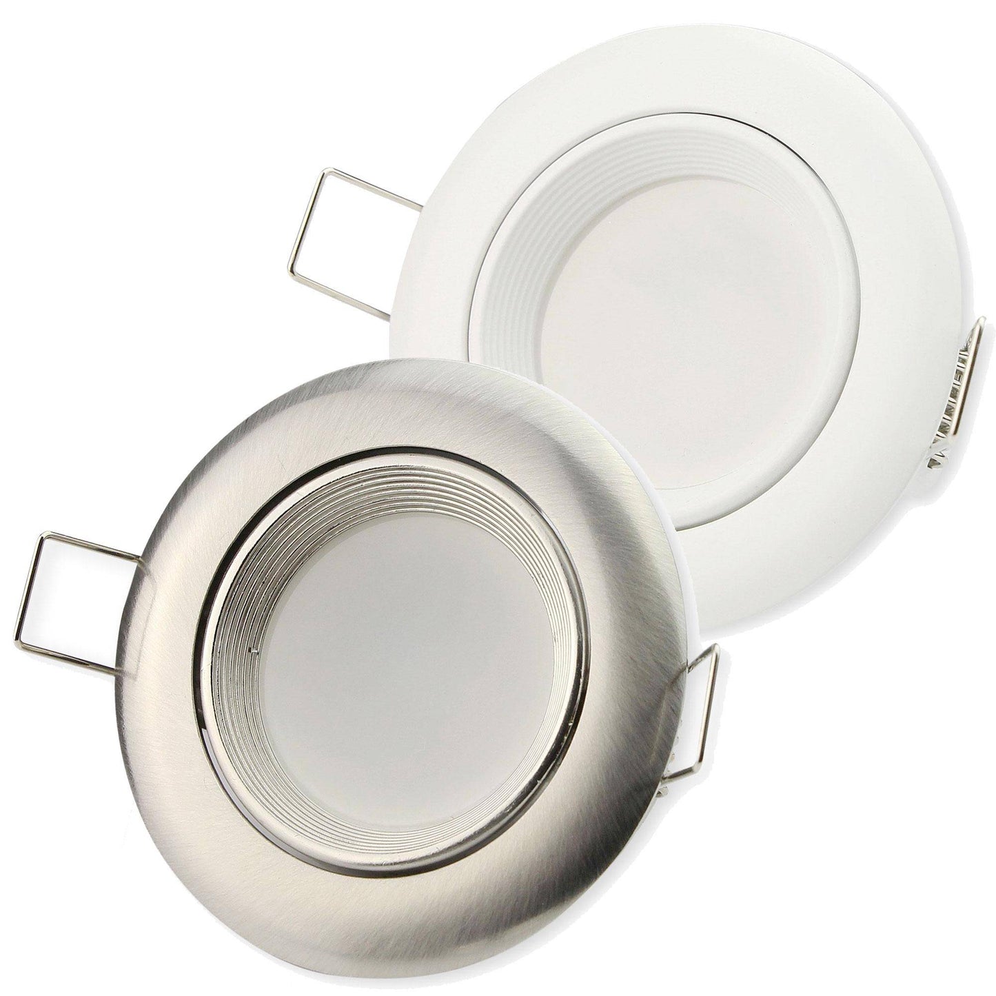 LED Einbaustrahler dimmbar flach rund 3W 5W 6,5W Aluminium 230 Volt Einbauspot