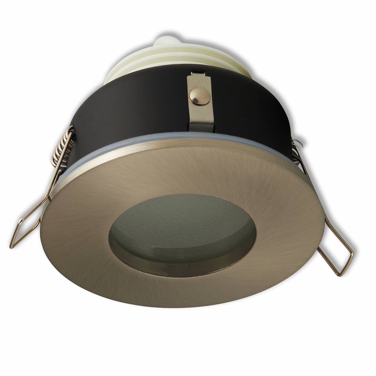 Einbaurahmen GU10 MR16 Bad Außen IP44 Feuchtraum Terasse Dusche Sauna 70-75mm