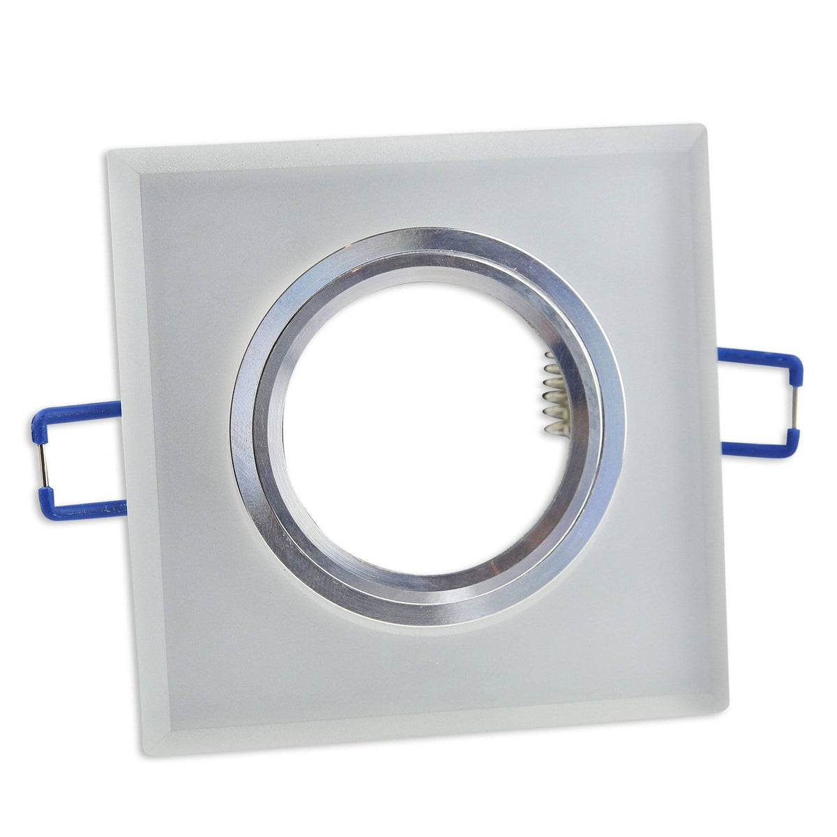 Einbaurahmen GU10 Glas rund eckig 60-70mm Gehäuse Einbaustrahler Spot LED
