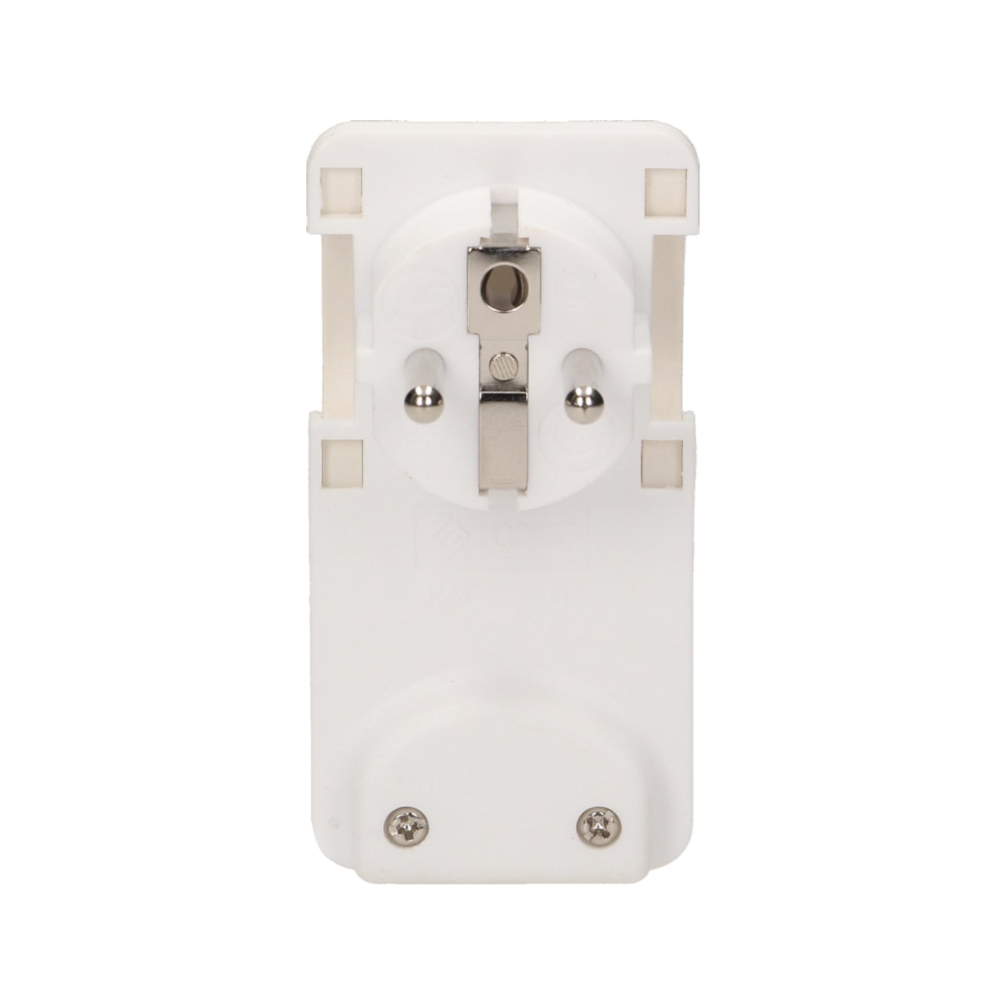 2x Winkelstecker flach Schukostecker weiß 230V Stecker Schuko Schutzkontakt