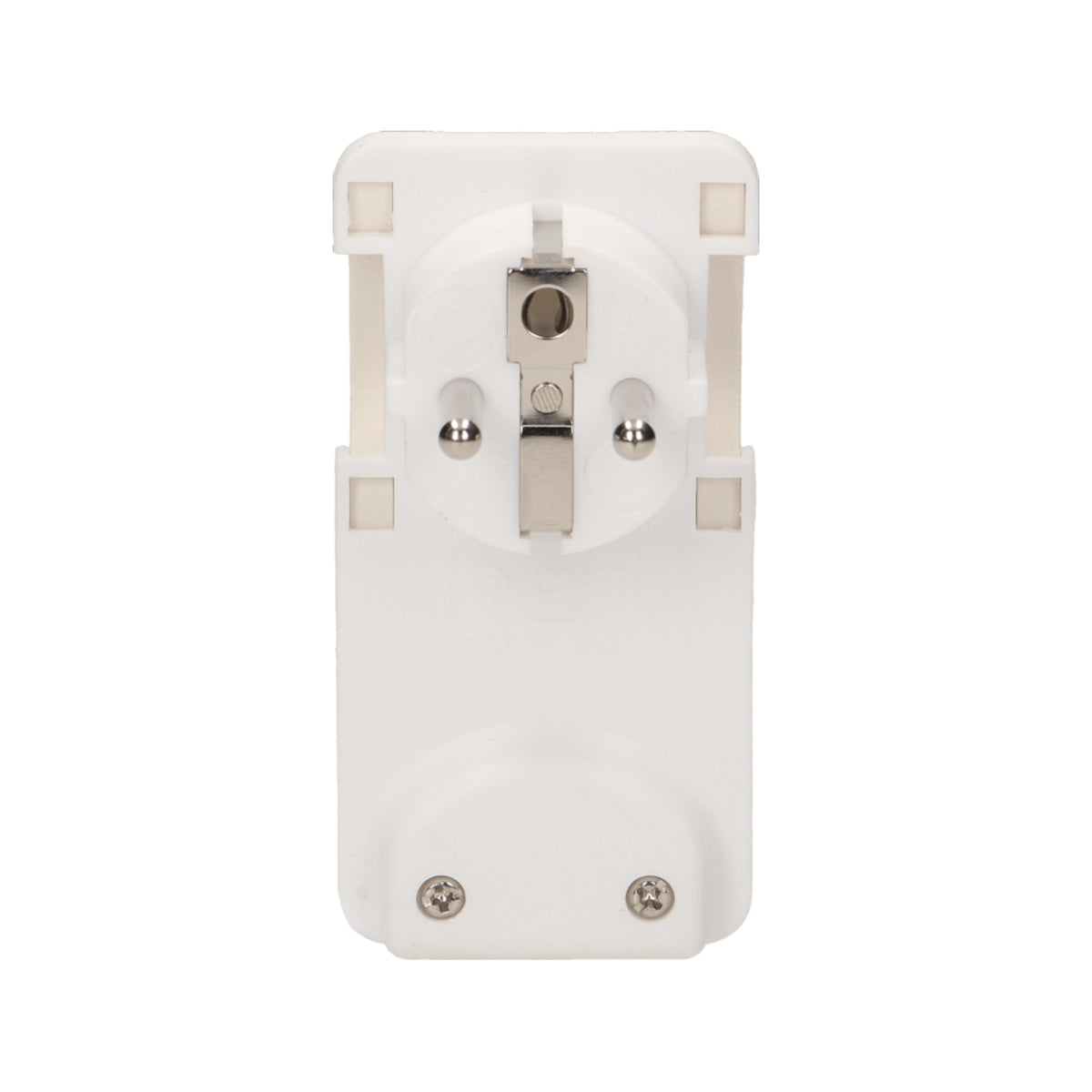 2x Winkelstecker flach Schukostecker weiß 230V Stecker Schuko Schutzkontakt