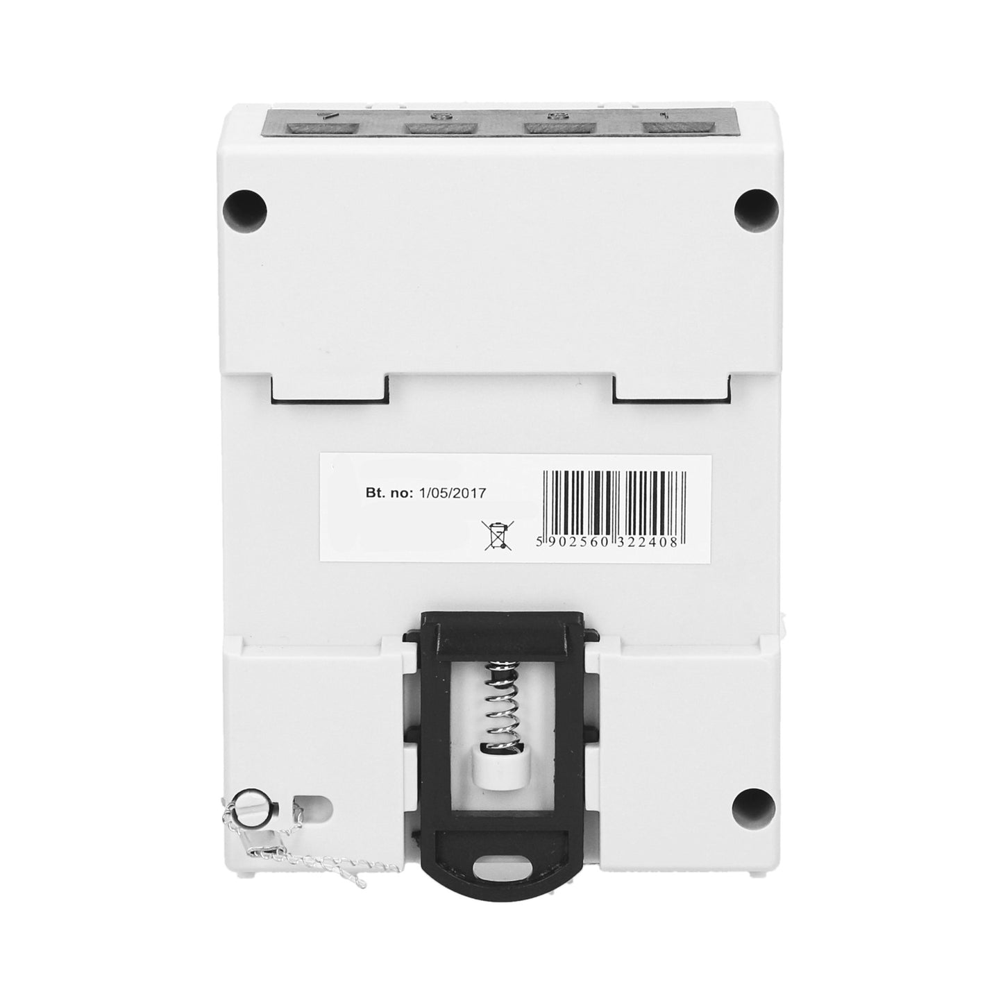 3-Phasen-Stromzähler weiß mit Display mit 1000 IMP/KWH für DIN-Schiene