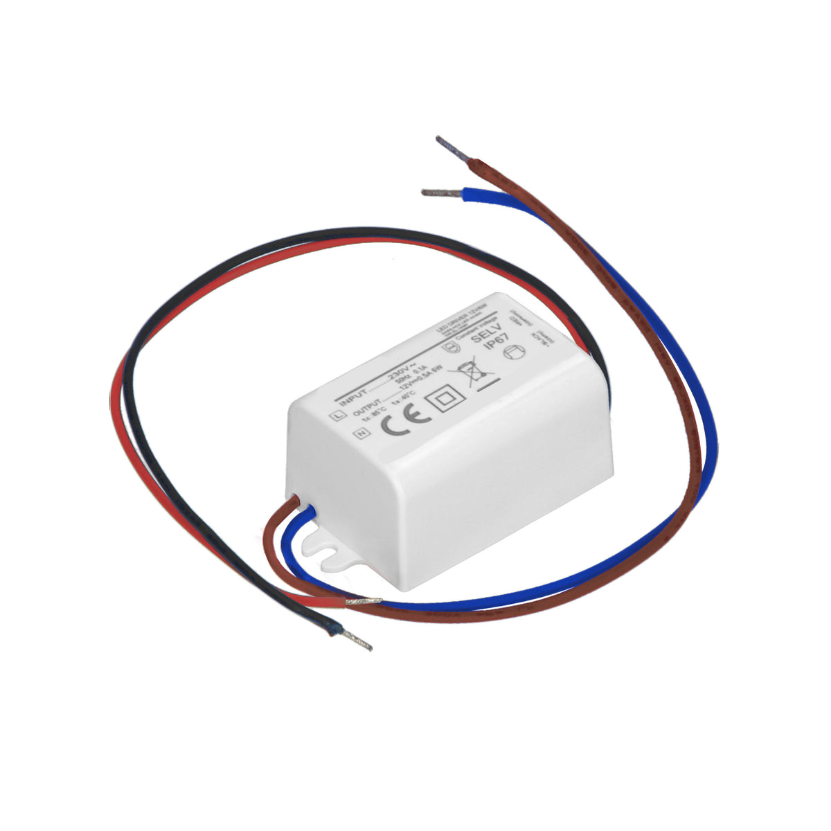 LED Mini Trafo Netzteil 12V IP67 für feuchte Räume LED-Beleuchtungssysteme