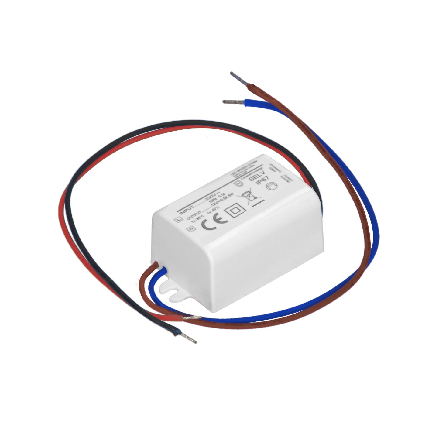 LED Mini Trafo Netzteil 12V IP67 für feuchte Räume LED-Beleuchtungssysteme