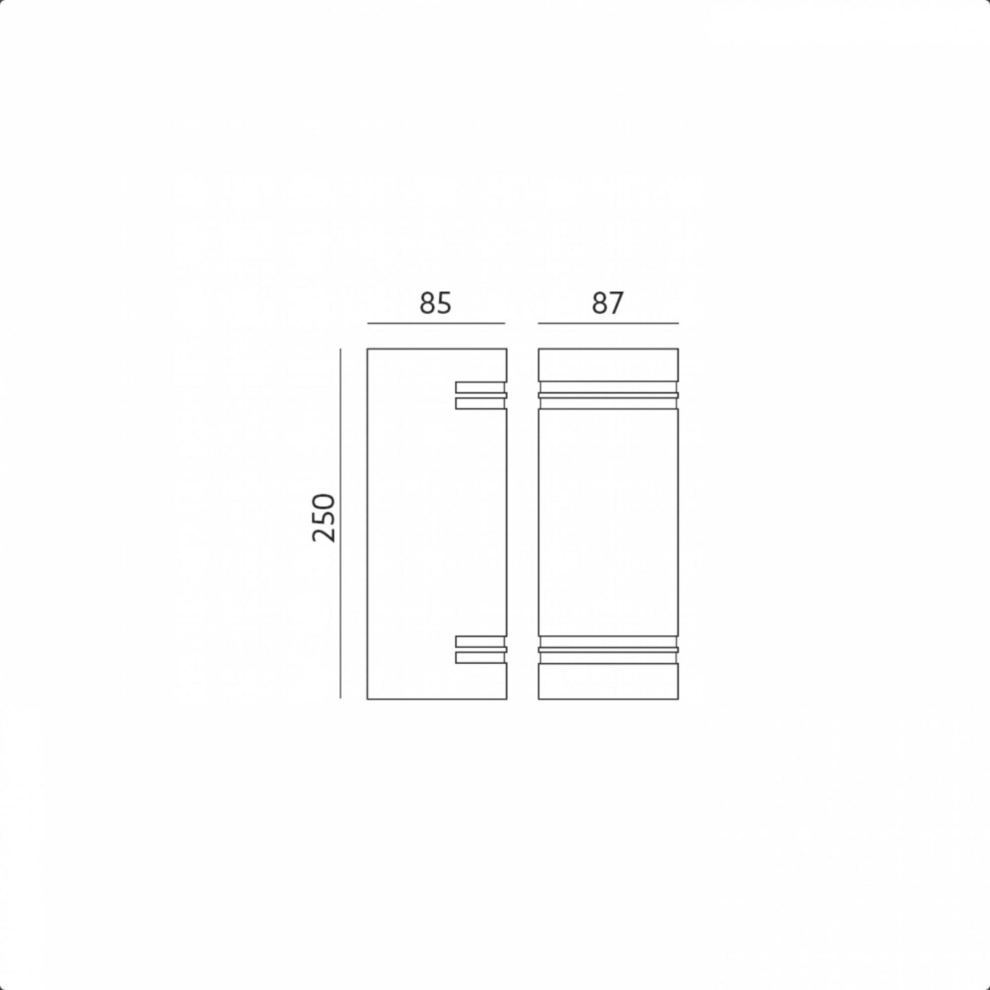 Wandleuchte Außen-Leuchte 25cm Außenlampe IP44 2x GU10 up down Wandlampe