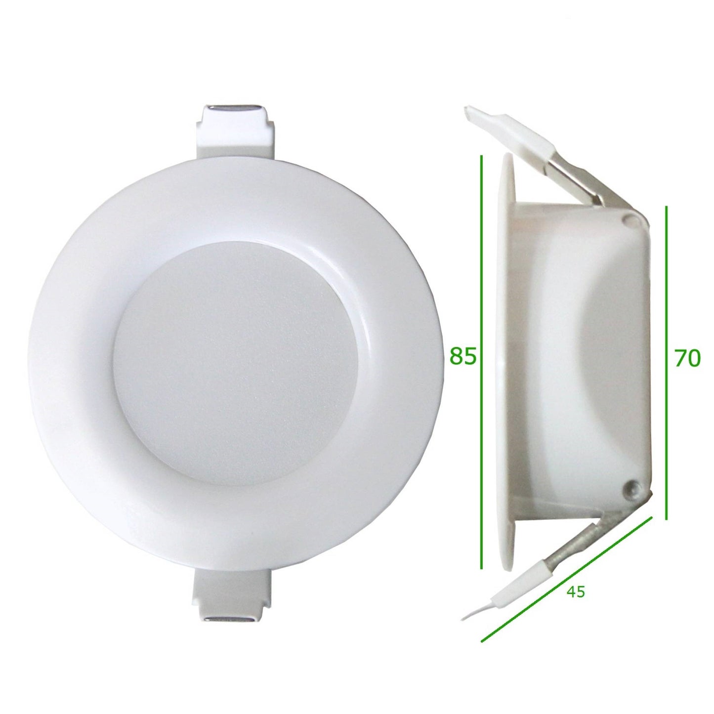 LED Einbaustrahler Badezimmer 30mm Tiefe 4W 6W 8W IP 44 230Volt Einbauspot