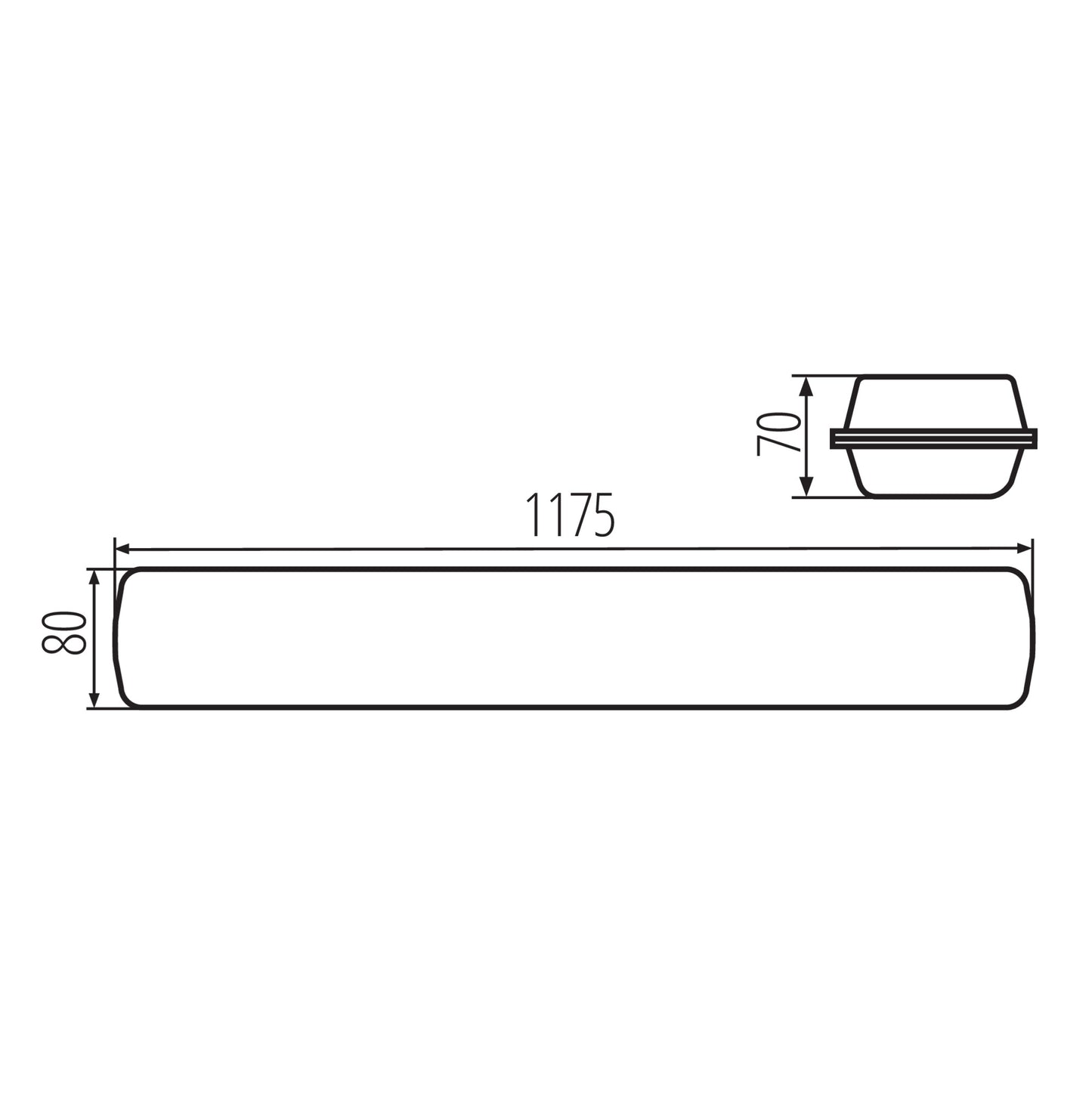 Robuste und effiziente LED-Feuchtraum-Wannenleuchte 19-48W Neutralweiß