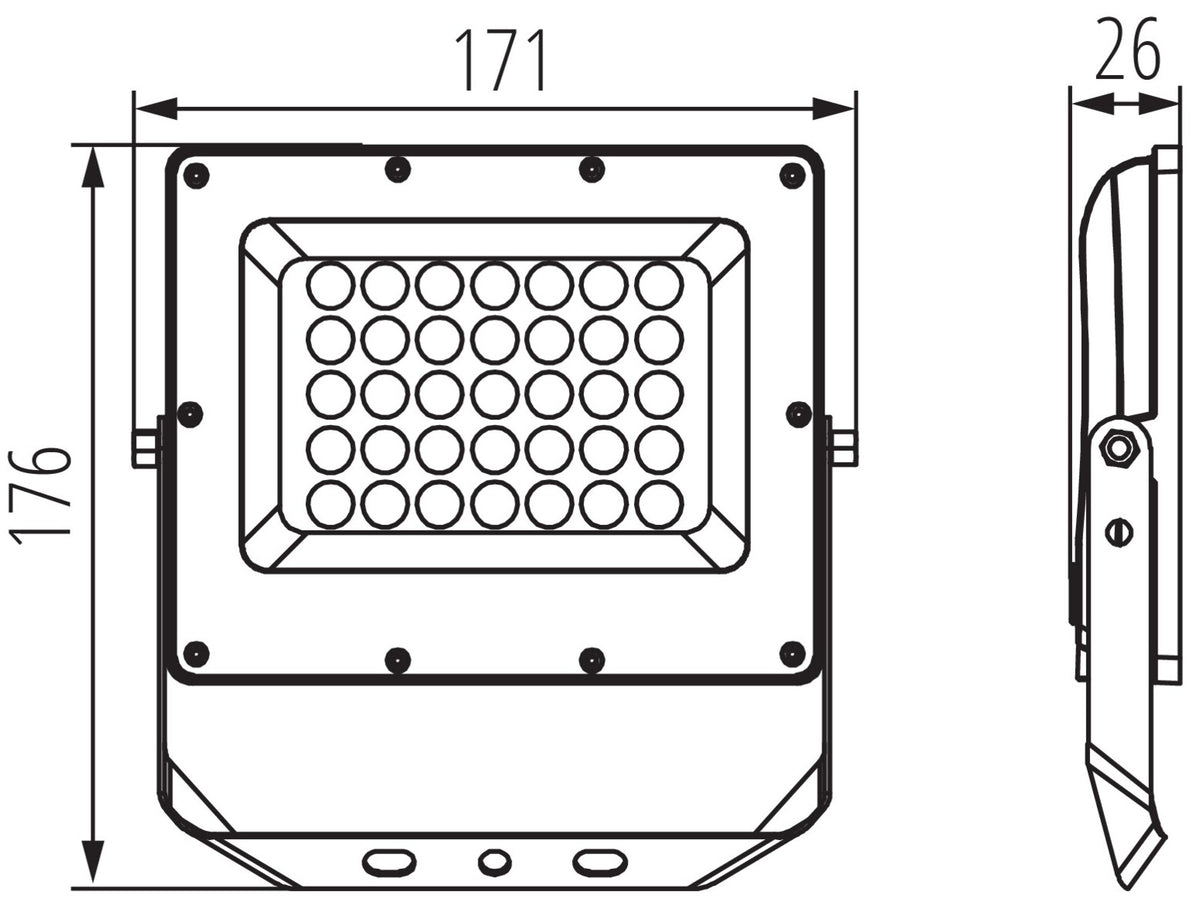 LED Fluter Außenstrahler mit Farbtemperatur (3000K/4000K/6500K) & optionalem Bewegungsmelder – IP65/IP44 Wasserdicht – LED Scheinwerfer 10-100W für Garten, Hof & Garage