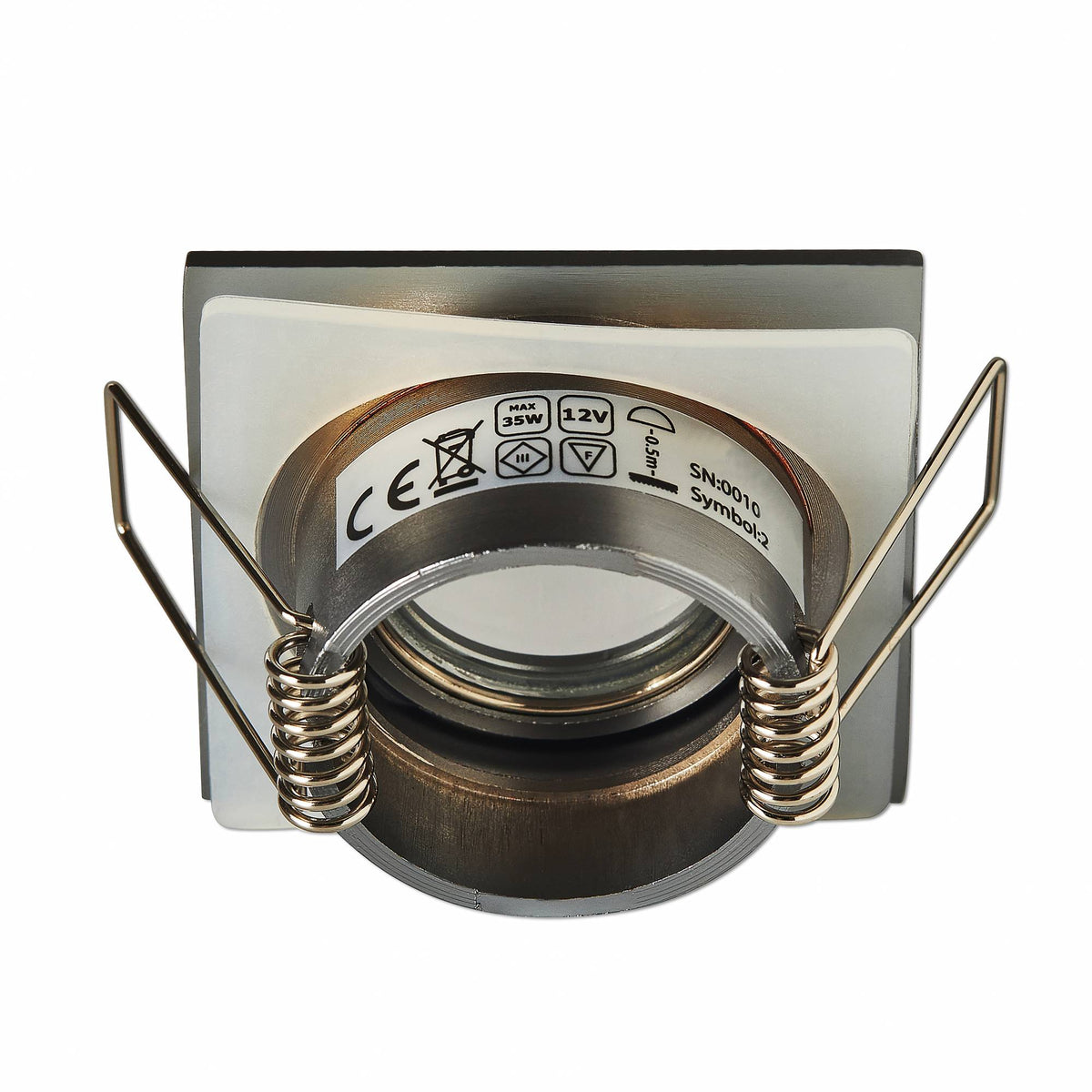 Einbaurahmen GU11 MR11 IP44 eckig flach Badezimmer Rahmen 40mm Einbauleuchte