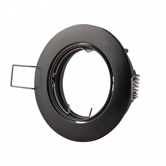 LED Einbaustrahler IP20 GU10 1-9W schwarz rund 75mm Bohrloch
