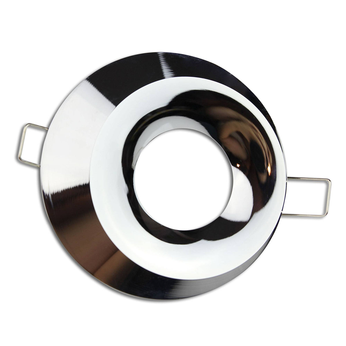 Design Einbaurahmen GU10 MR16 rund eckig weiß chrom Gehäuse Einbauleuchte Ø70mm