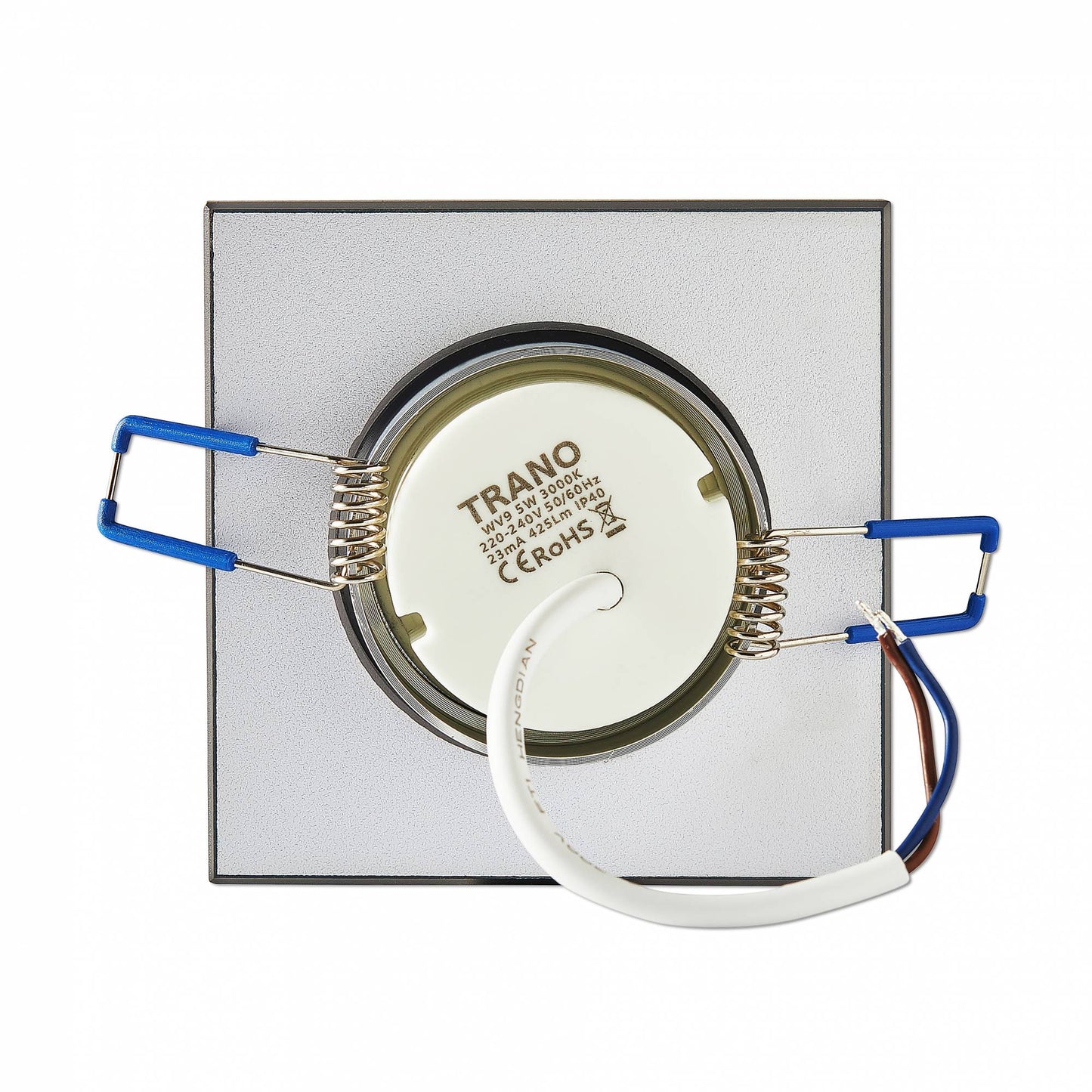 LED Einbaustrahler flach eckig 3-6,5W Einbaurahmen Deckenspot dimmbar 75mm 230V