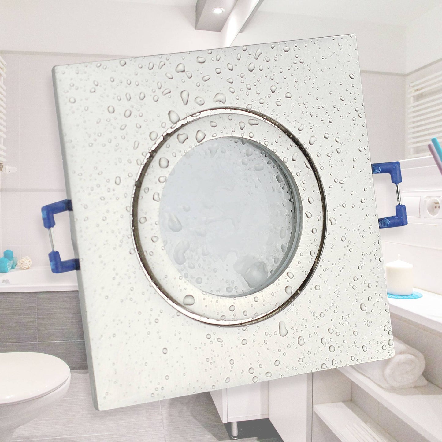 Einbaurahmen GU10 MR16 IP44 Badezimmer 60-70mm Rahmen Dusche Einbau-Spot LED