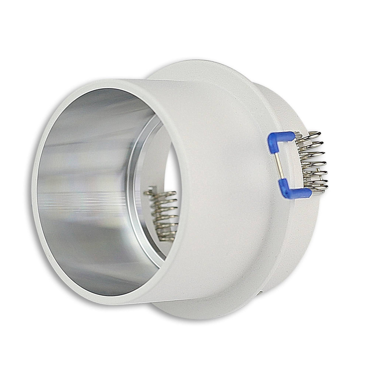 Einbaurahmen GU10 MR16 rund silber schwarz Gehäuse Einbauleuchte Ø65mm Bohrloch