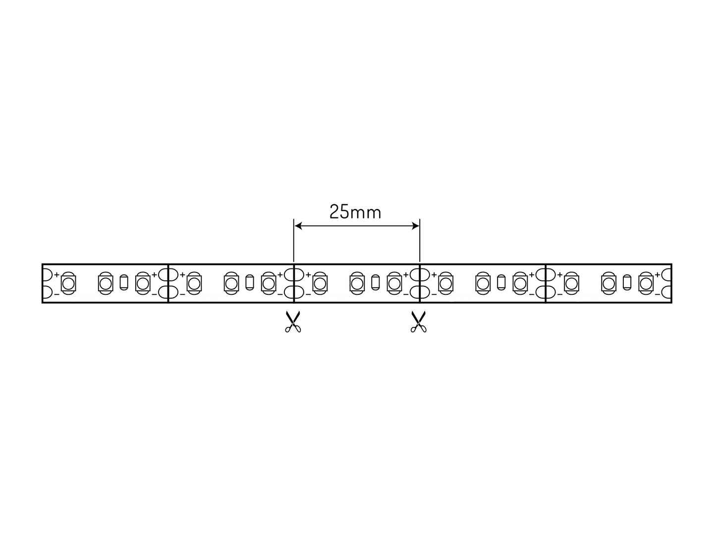 LED Streifen 600 SMD 12V 4000K 9,6W - 5 Meter Rolle