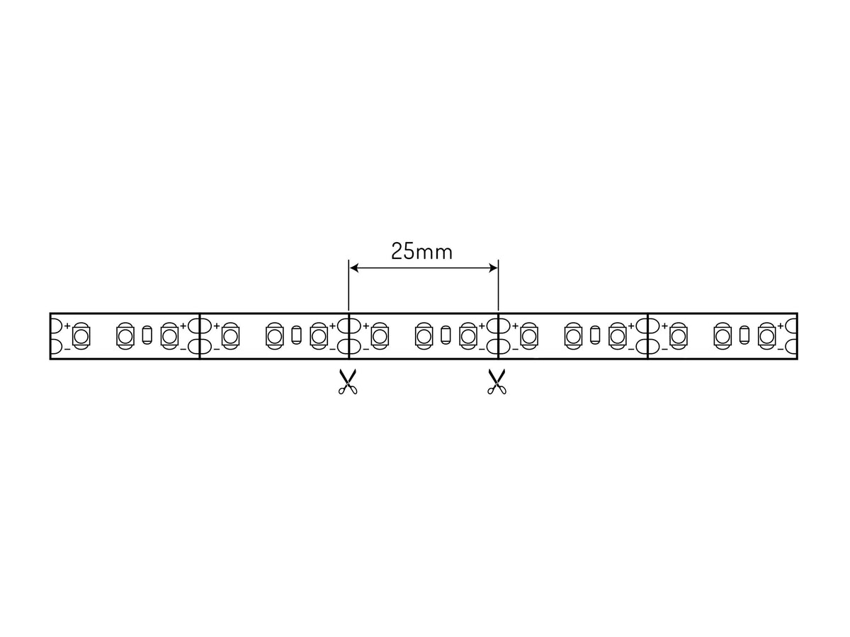 LED Streifen 600 SMD 12V 4000K 9,6W - 5 Meter Rolle