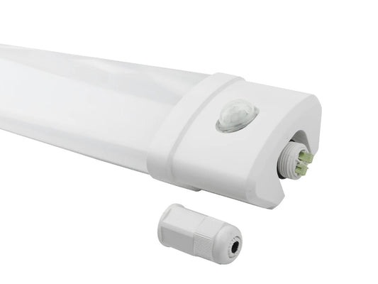 LED Feuchtraumleuchte 40W - Neutralweiß - 125cm, 4800lm, IP65 mit Bewegungsmelder