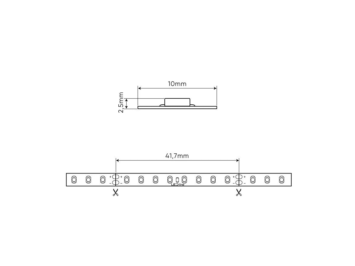5m LED Streifen 4000K Neutralweiß – 24V, 192 LEDs/m, 17,5W/m
