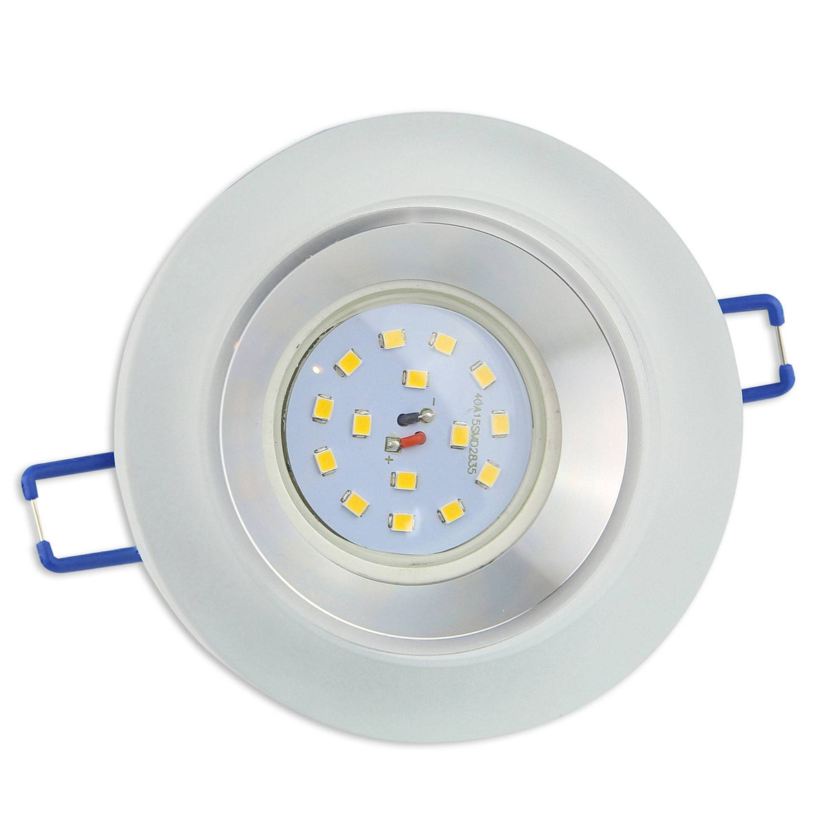 Einbaurahmen GU10 MR16 Glas rund eckig Gehäuse Einbaustrahler Spot LED Halogen