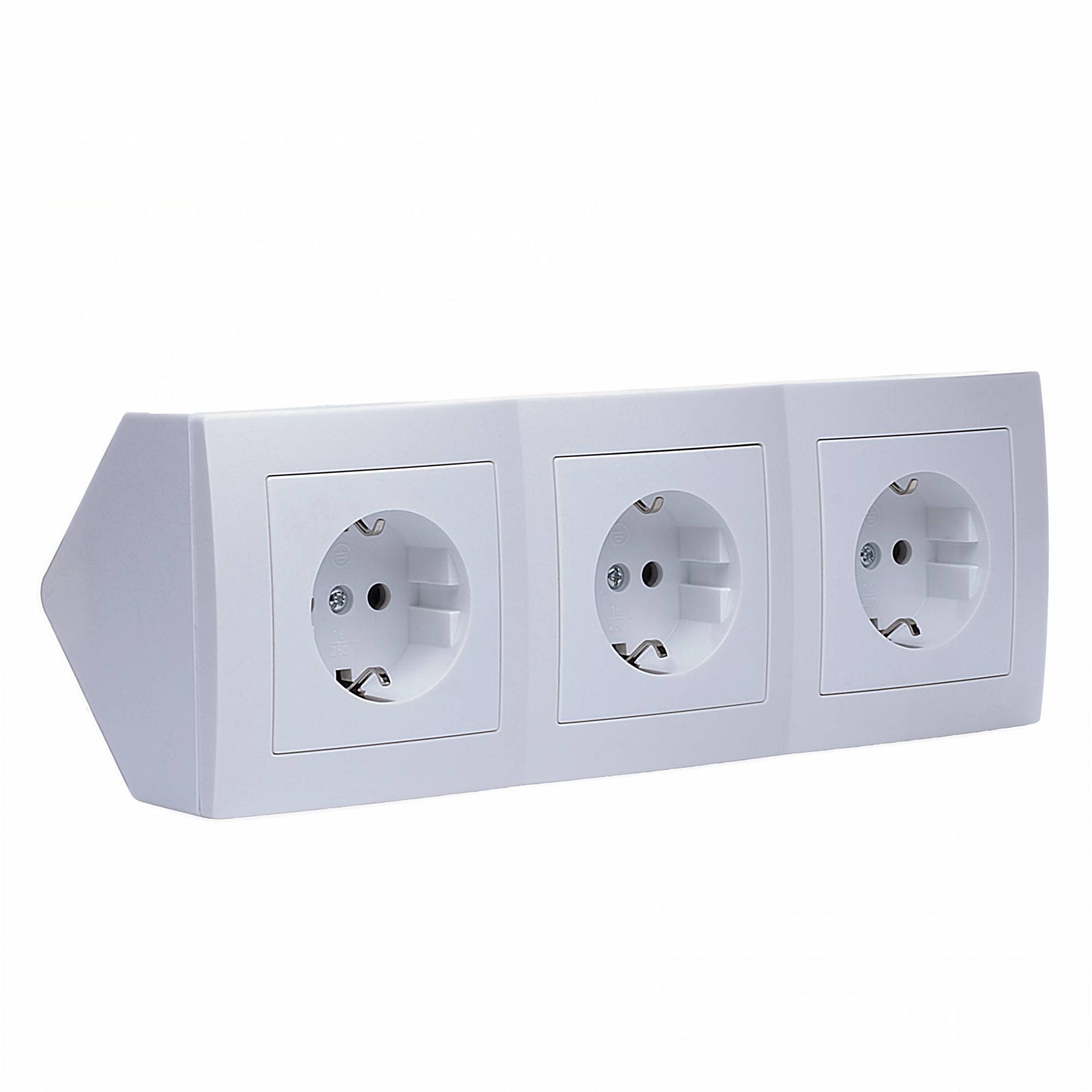 Steckdose Küche Büro 3-fach Kunststoff weiß Steckdose Tischsteckdose