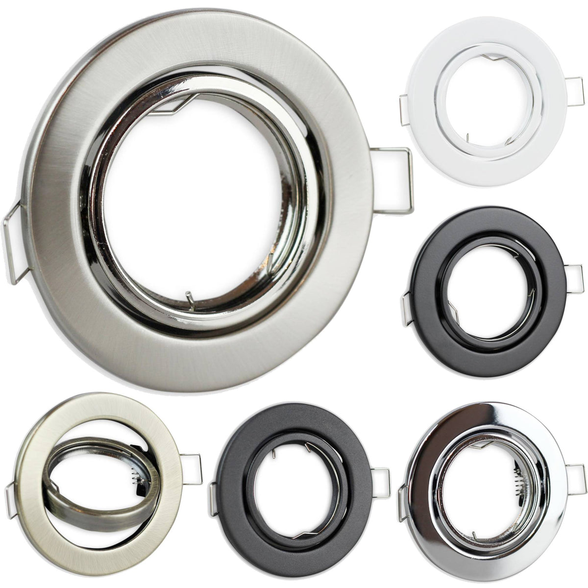 Einbaurahmen schwenkbar rund Rahmen Einbauleuchte 65mm Spot GU10 MR16 LED