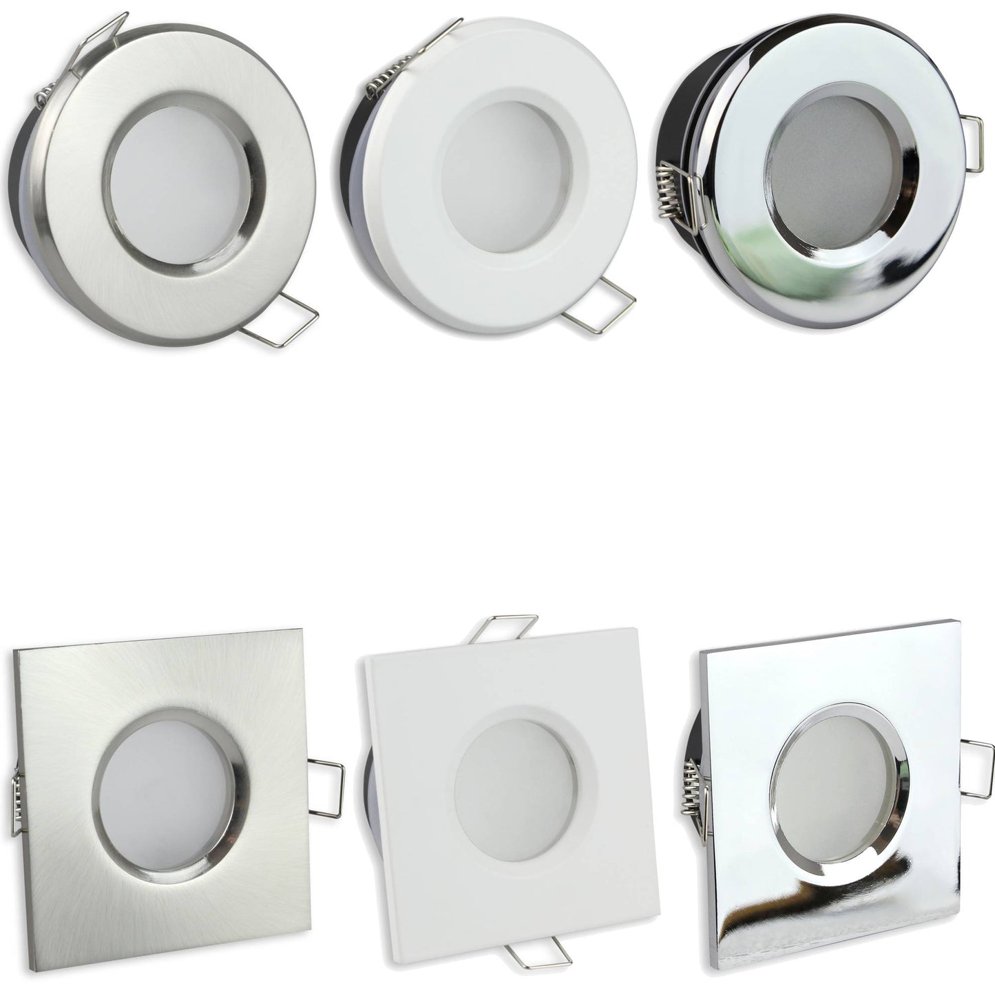 LED Einbaustrahler Bad Badezimmer 5-7 Watt IP44 12V MR16 Spot 73-75mm