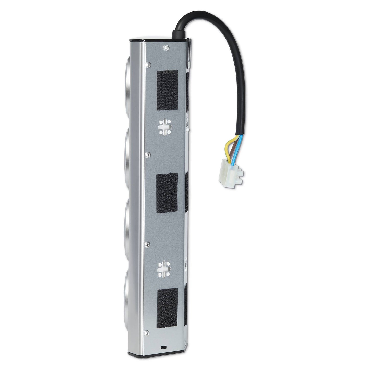 Mehrfachsteckdose 3-fach 2x USB silber Steckdosenverteiler Steckdosenadapter