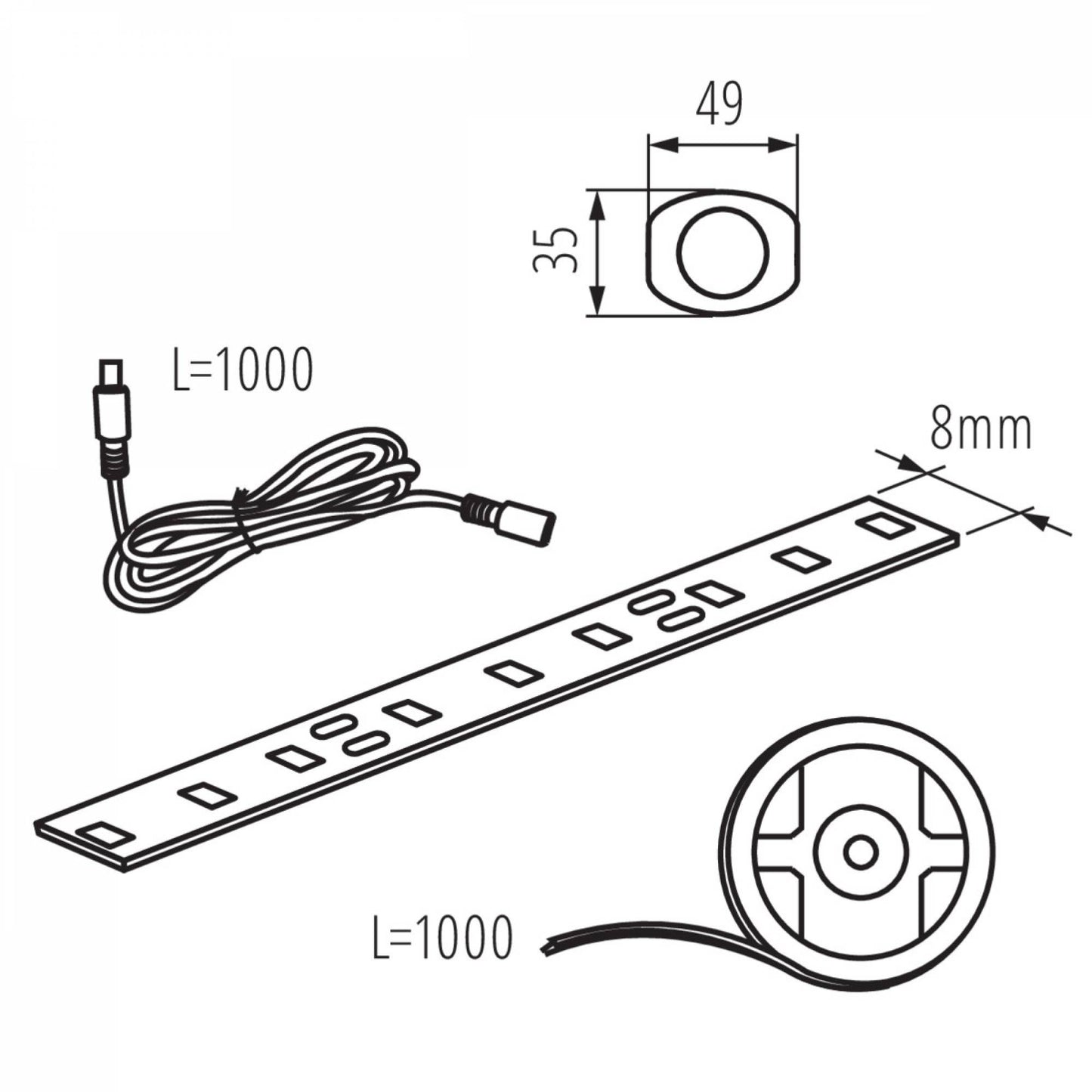 LED Streifen 1 oder 2-fach mit Bewegungssensor als Bettlicht oder Schrankbeleuchtung