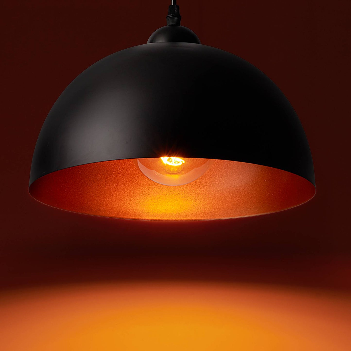 2x Pendelleuchte schwarz gold Hängeleuchte Deckenleuchte Retro-Design