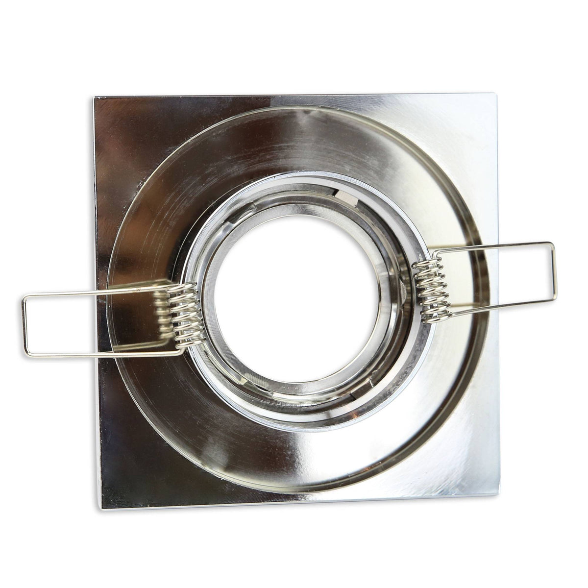 Design Einbaurahmen GU10 MR16 rund eckig weiß chrom Gehäuse Einbauleuchte Ø70mm