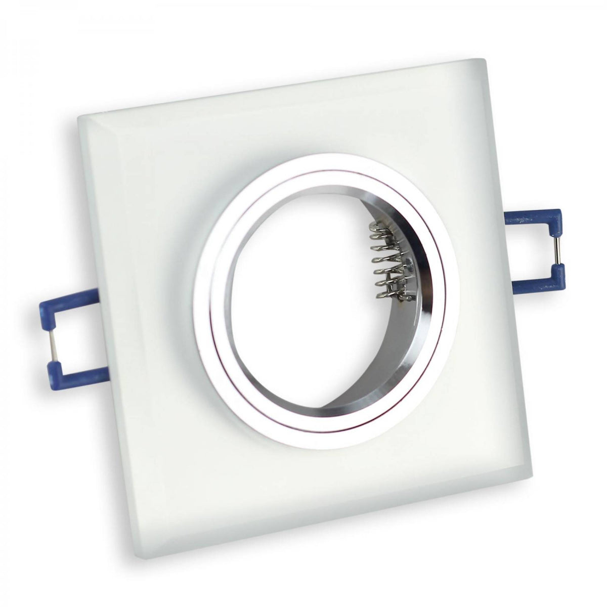 Einbaurahmen GU10 Glas rund eckig 60-70mm Gehäuse Einbaustrahler Spot LED