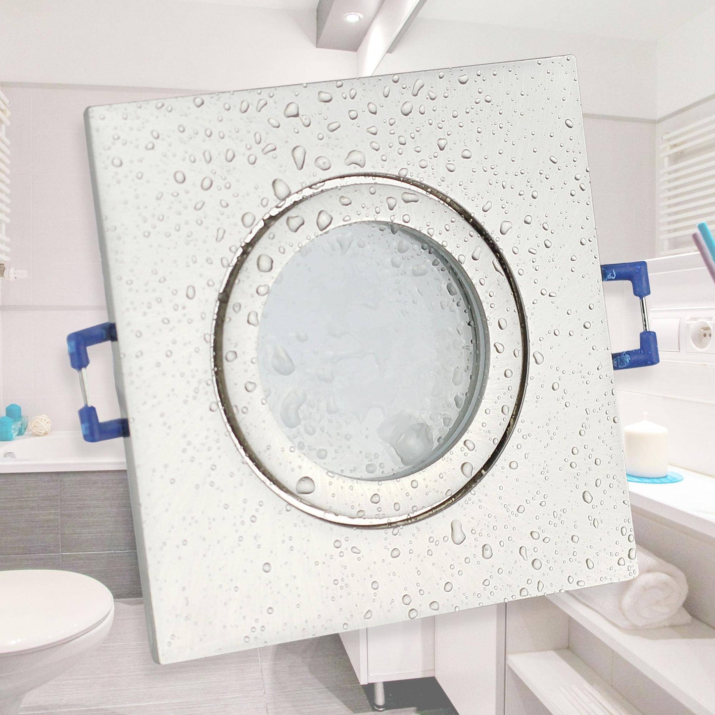 LED Einbaustrahler 230V GU10 Bad Badezimmer 1,2-9 Watt super flach rund Dusche