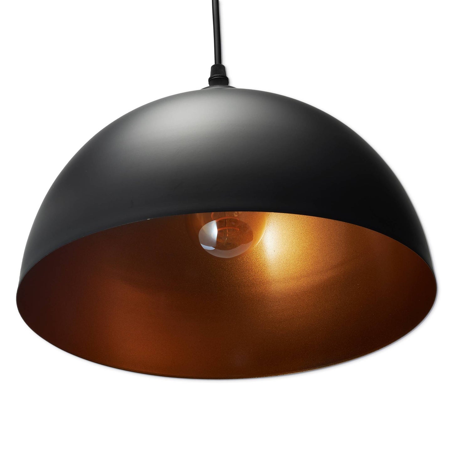 2x Pendelleuchte schwarz gold Hängeleuchte Deckenleuchte Retro-Design