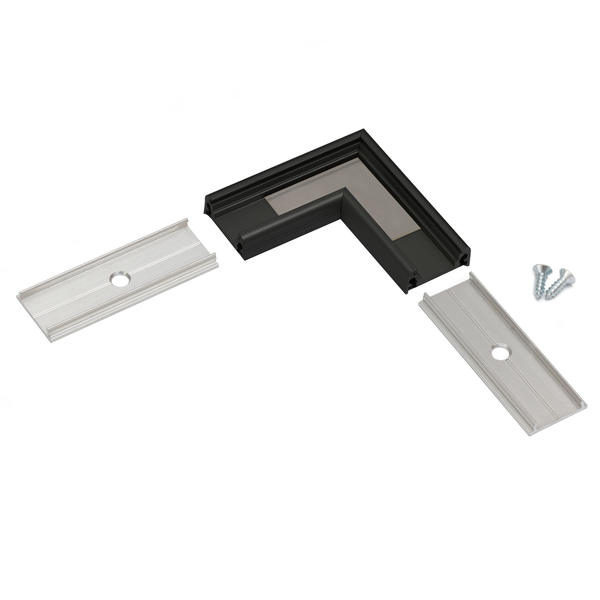 TOPMET Verbinder SURFACE10 90 Grad schwarz eloxiert /Schu · 3er-Set