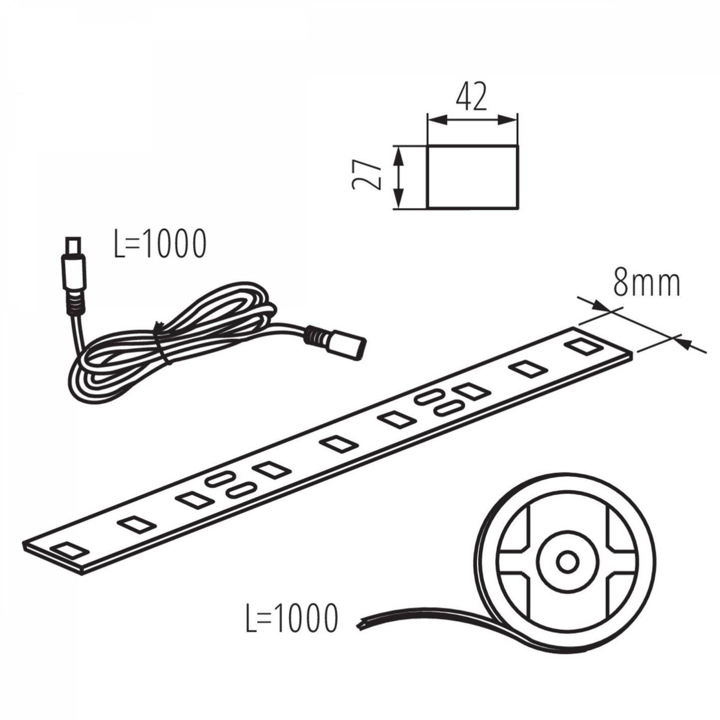 LED Bett-Licht Schrankbeleuchtung Touch Streifen Lichtleiste Nachtlicht dimmbar